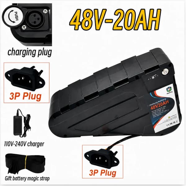 Litiumjonbatteripack, 48V, Hög kapacitet,48V 20Ah-3P Kontakt