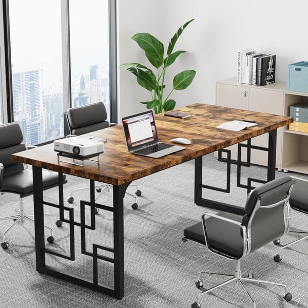Direktør skrivebord, industriel design, holdbar konstruktion,Rustik Brun