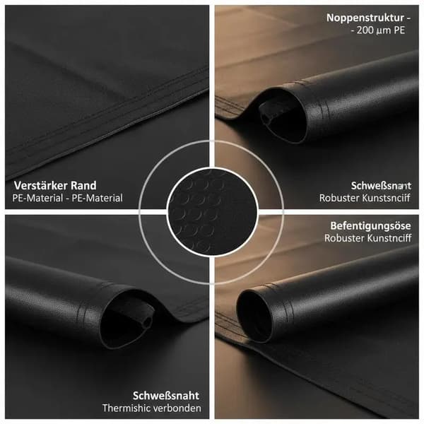 Solvarme Pool Cover, UV Modstandsdygtig, Reducerer Varme Tab,Sort