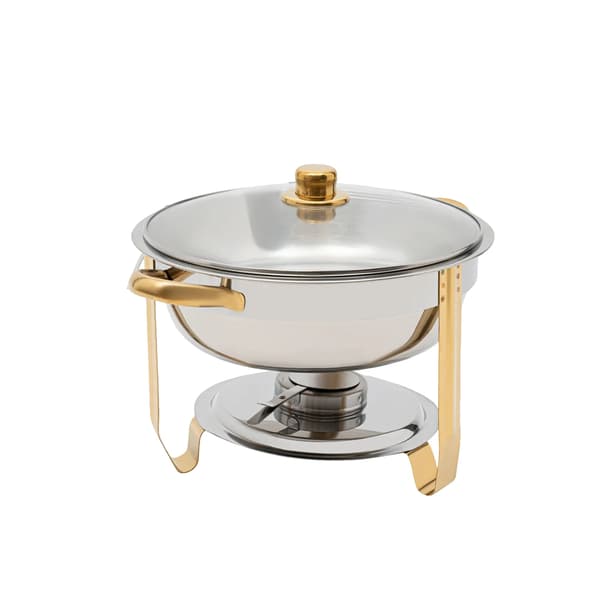 Chafing Dish, Holdbart Rustfrit Stål, 5L Kapacitet,Sølv