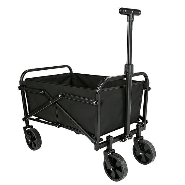 Vagn, Fällbar Design, 75 kg Lastkapacitet,Svart