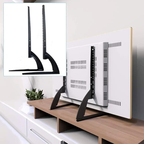 TV-ställ, Höjdjusterbart, Hållbar Design,svart