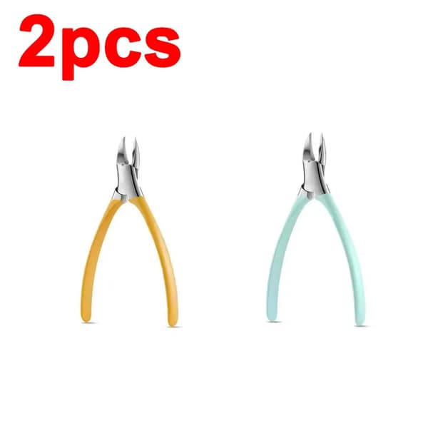 Negleklipper, Rustfrit Stål, Ergonomisk Design,Gul og Blå