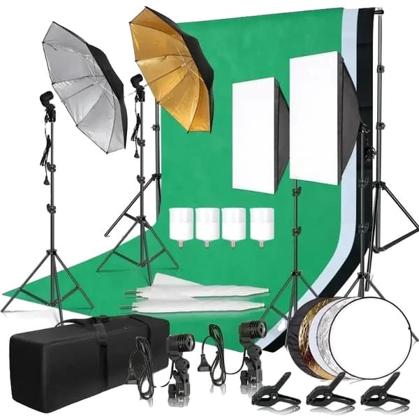 Softbox-valosarja, useita taustoja, helppo asentaa,Valokuvausstudio Paketti 36