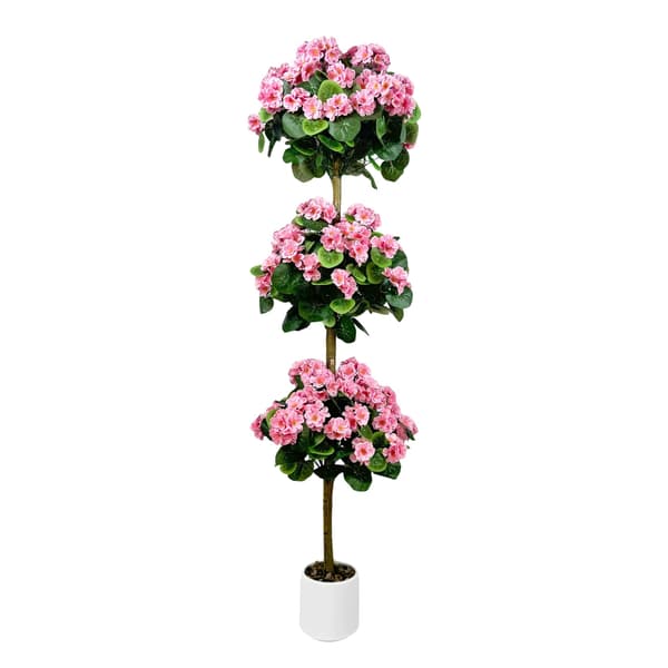 Kunstig Geranium, Livsstørrelse Design, Holdbart Materiale,Pink