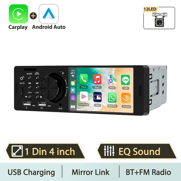 Carplay, Touchskærm, Trådløs forbindelse,MP5+12LED