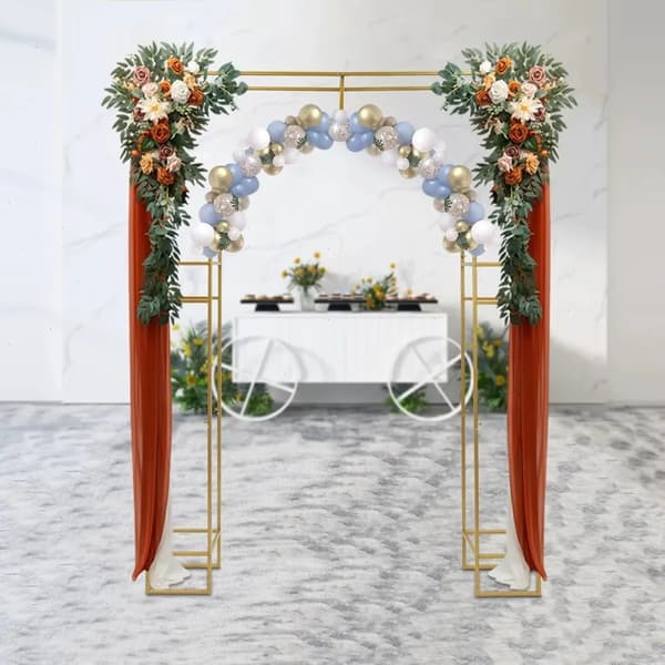 Bröllopsbåge, Robust Metallram, Elegant Design,Guld, 1.8 2.5m 5.91 8.2ft