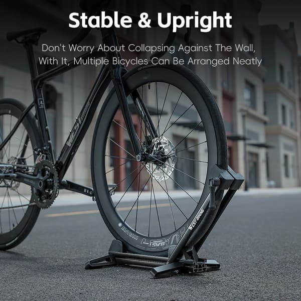 Cykelparkeringställ, Justerbar Höjd, Fällbar Design,svart