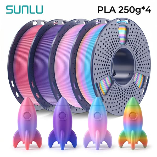 3D-printer filament, PLA-material, 250g spoler,PLA 250g x 4