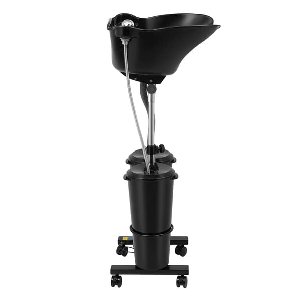 Hårvaskesink, Højdejusterbar, Bærbar Design,XL, sort
