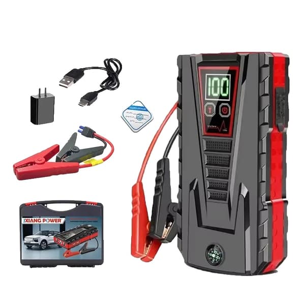 Bilstartbatteri, 150 PSI luftkompressor, bärbar batteriförstärkare, 6000mah (Enkel)