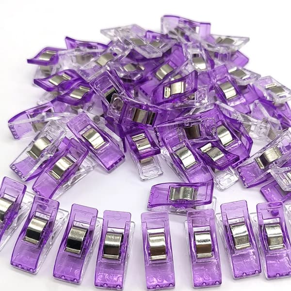 Sömnadsclips, Mångsidig Design, 50 Stycken,violett    50pcs