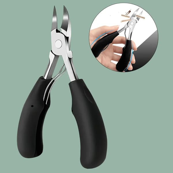 Negleplejeværktøjer, Ergonomisk Design, Holdbart Rustfrit Stål,Sort B