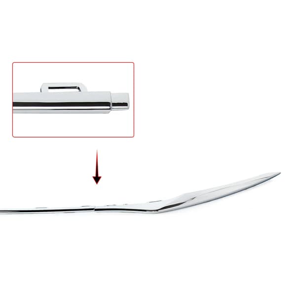 Front Bumper Nedre Ansigt Bar Moulding Trim, Holdbart ABS Plastik, Direkte Erstatning,Krom