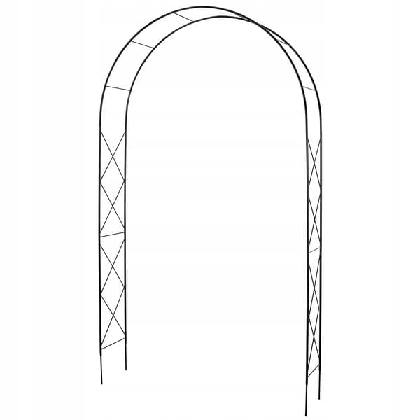 Trädgårdspaviljong, Metallbåge Design, Stöder Klättrande Växter,svart