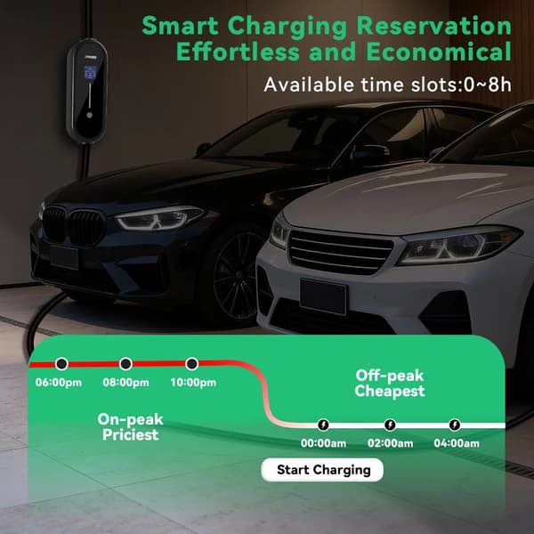 EV-lader, 3,5 kW effektudgang, justerbar strøm,Type2