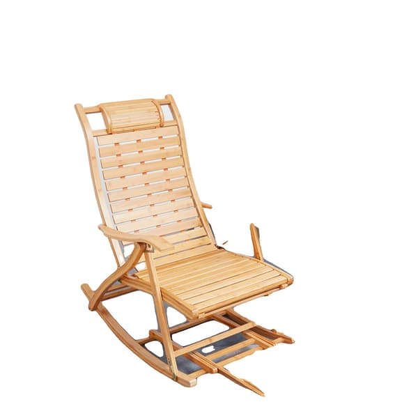 Gungstol, Justerbara Armstöd, Fällbar Design,Träfärg