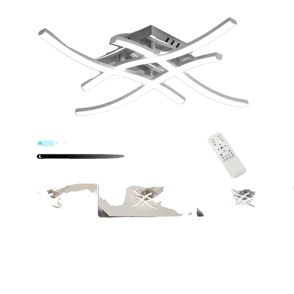 Loftlampe, Elegant Bueformet Design, Indbyggede LED-Paneler,A0019-Dimmable
