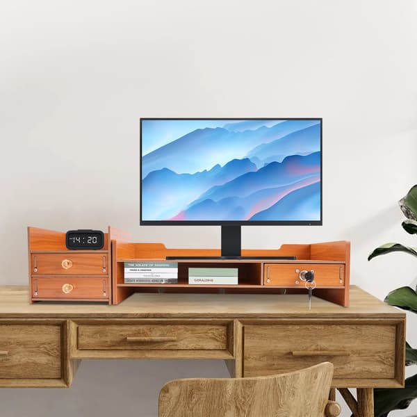 Monitorställ, Förvaringslådor, Modern Design,Trä