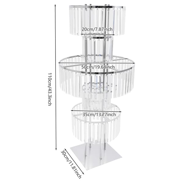 Blomsterstand, Multi-niveau Design, Holdbar Konstruktion,1 Sølv Kvadratisk Base