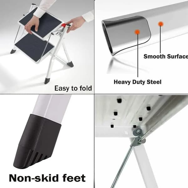 Stege, 2 Steg, Halkfri Design,2 Stegs Pall