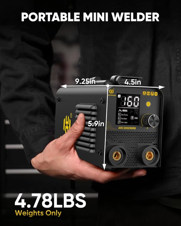 Svejsemaskine, Bærbart Design, Alsidige Svejsemuligheder,ARC200D mini, 220V