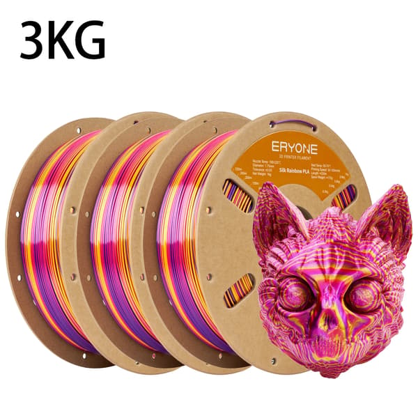 3D-printer filament, PLA-material, 1,75 mm diameter,Rød  Guld  Lilla 3