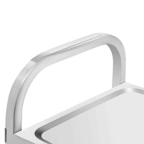 Serveringsvogn, 3-lags design, holdbart rustfrit stål,Sølv