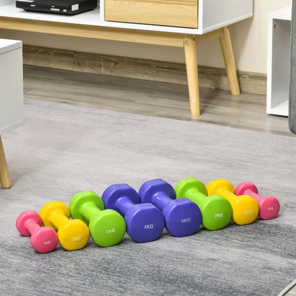 Hexagonal Håndvægtsæt, 20 kg Totalvægt, 8 Stykker,hær grøn