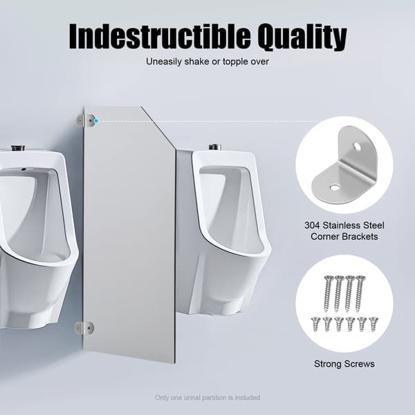 Urinalavskiljare, högdensitetsmaterial, lätt underhåll,Ljusgrå