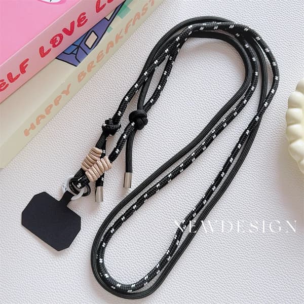 Crossbody Lanyard, Justerbar Længde, Stilfuldt Design,G, Polyester / Nylon-e