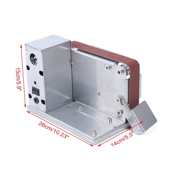 Båndsliber, Kompakt Design, Kraftfuld 200W Motor,Sølv