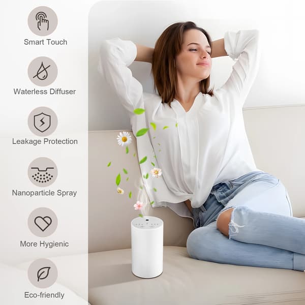 Aromaterapi Diffuser, Vattenfri Teknik, Justerbara Dimnivåer, VIT