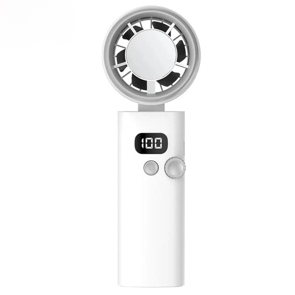 Bærbar Håndvifte, 100 Vindhastigheder, USB Genopladelig,HVID