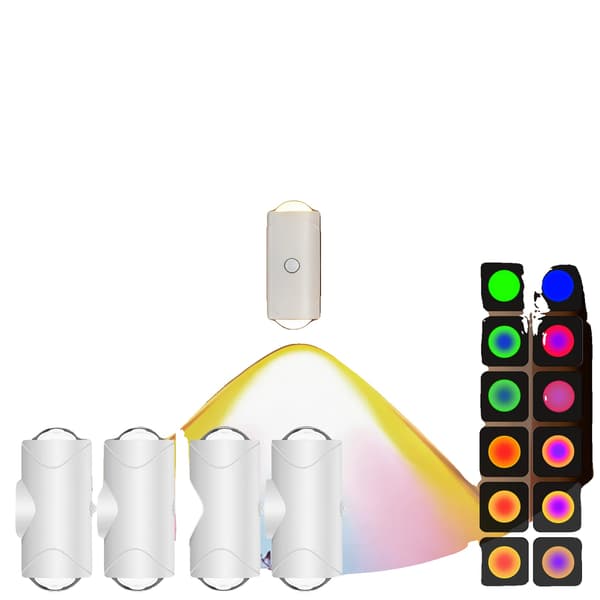 Nattlampa, uppladdningsbar, rörelsesensor, vit-4st