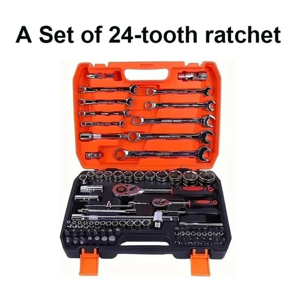 Værktøjssæt, 82 Stykker, Rustbestandig,24-tands-82Pcs