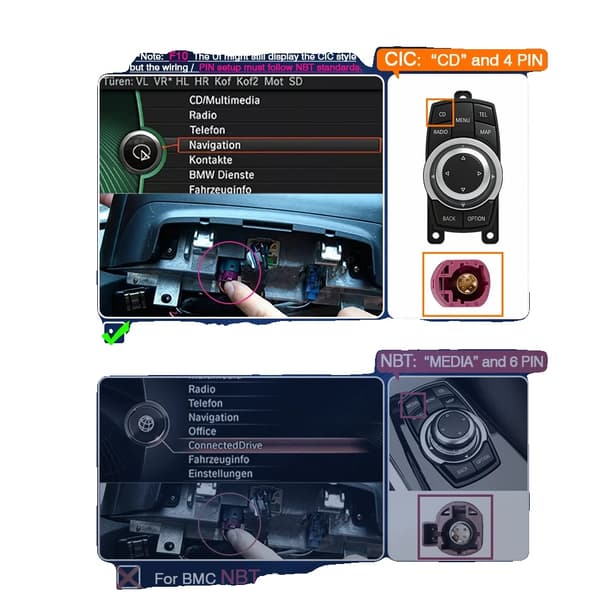 CarPlay og Android Auto Dekoder, Trådløs Forbindelse, Nem Installation,Til BMW CIC-system