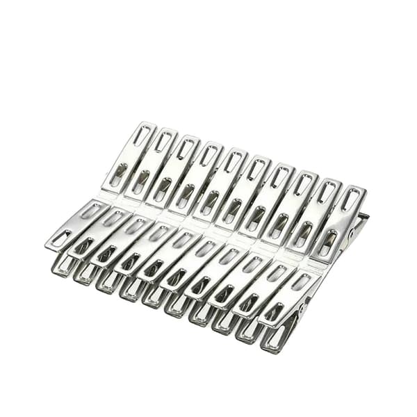 Klip, Rustfrit Stål, Skridsikker Greb,20Pcs Sæt