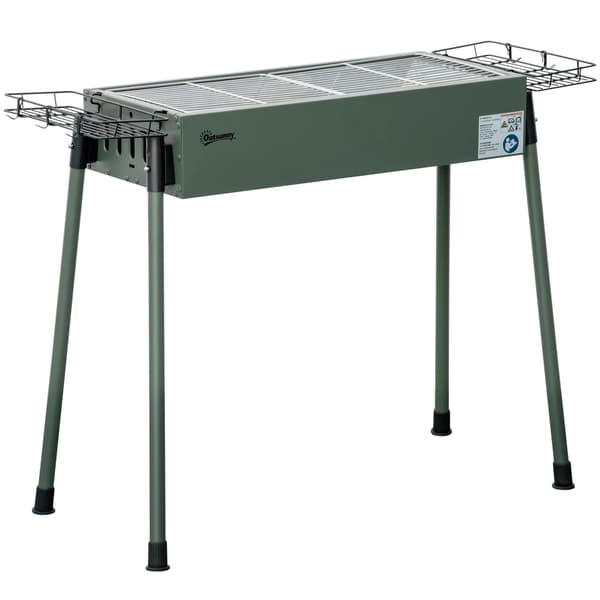 Kulgrill, Kompakt Design, Rustfrit Stål Konstruktion,Mørk grøn