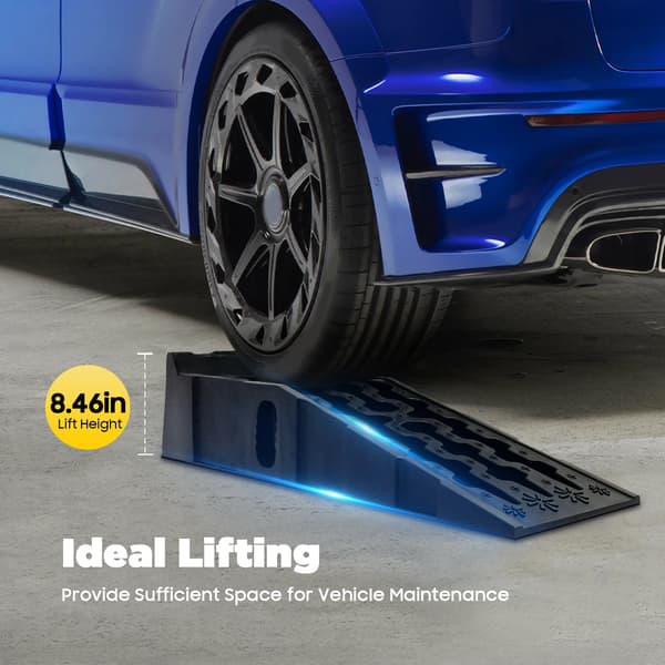 Dækløft Ramp, Højkvalitetsmateriale, Skridsikker Design,sort