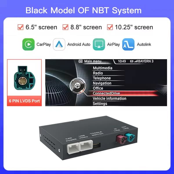 Langaton CarPlay-moduuli, tukee Android Autoa, helppo asennus,NBT:lle