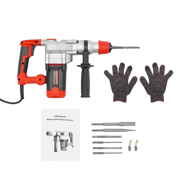 Rotary Hammer Drill, Hög Effekt, Mångsidig Användning,Röd