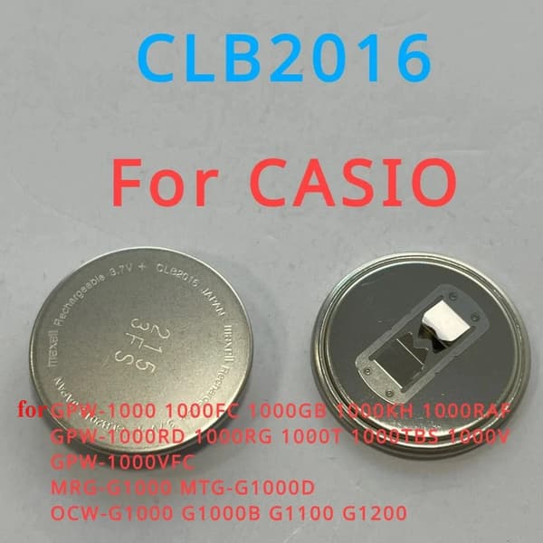Solcelleopladningsbatteri, 3.7V spænding, integreret chip,1stk CLB2016-Casio
