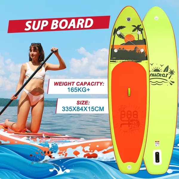 Stand Up Paddle Board, Antislipdesign, Lätt och Bärbar,335*84*15