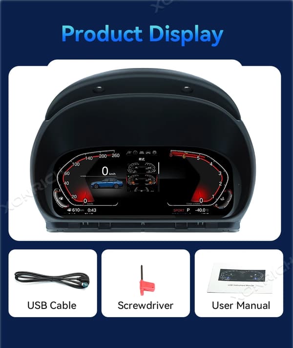 Digitalt Instrument Cluster, 7 UI Stilarter, Multi-Sprog Support,med Carplay