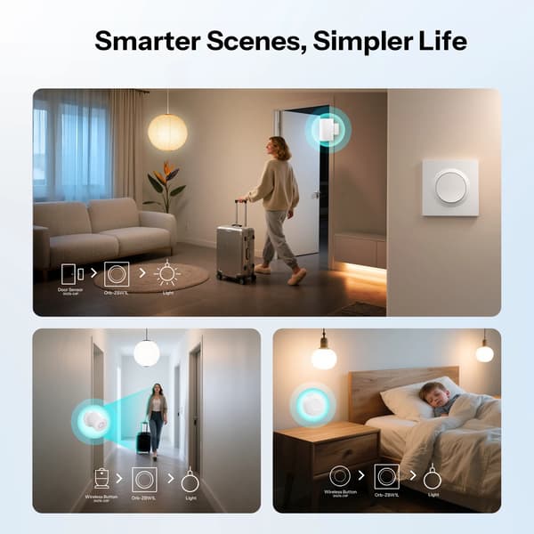 Zigbee Smart Vægbryder, Ingen Neutral Stige Krævet, Problemfri Integration,ZBMINIL2-E