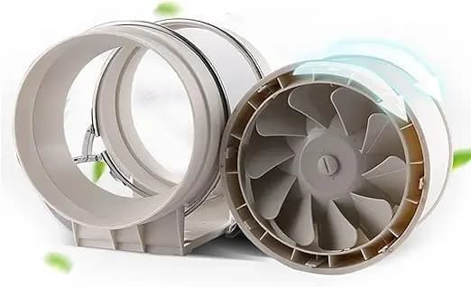 Inline Extractor Fan, Høj Luftvolumen, Stille Drift,HVID