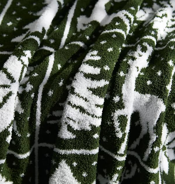 Tæppe, Mikrofiber Blødhed, Hyggeligt Vinterdesign,grøn