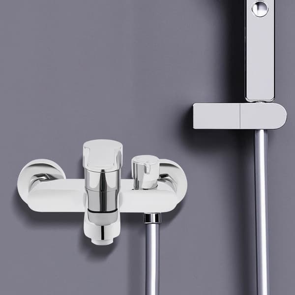 Badekar Vandhane, Vægbeslag Design, Nem Installation,Sølv