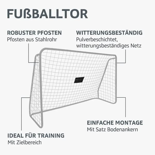Fodboldmål, Holdbart Stof, Bærbart Design,240x170cm